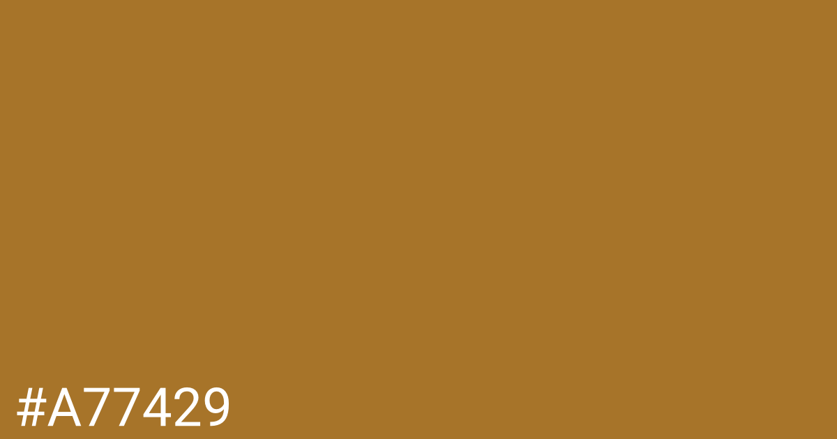 Hex color #a77429 graphic