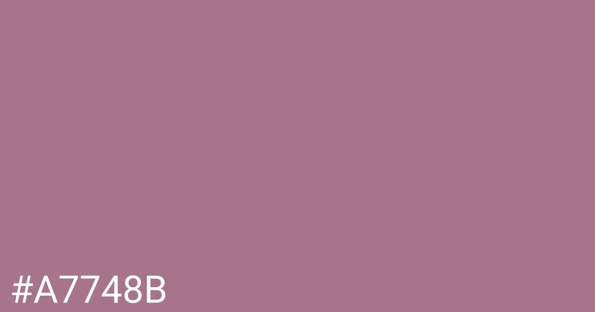 Hex color #a7748b graphic