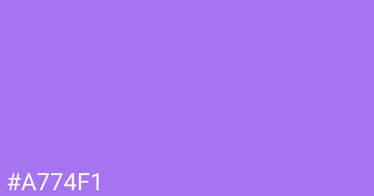 Hex color #a774f1 graphic