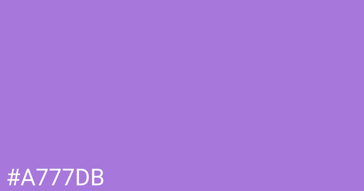 Hex color #a777db graphic