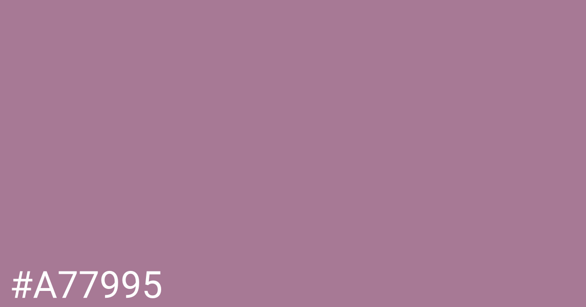 Hex color #a77995 graphic