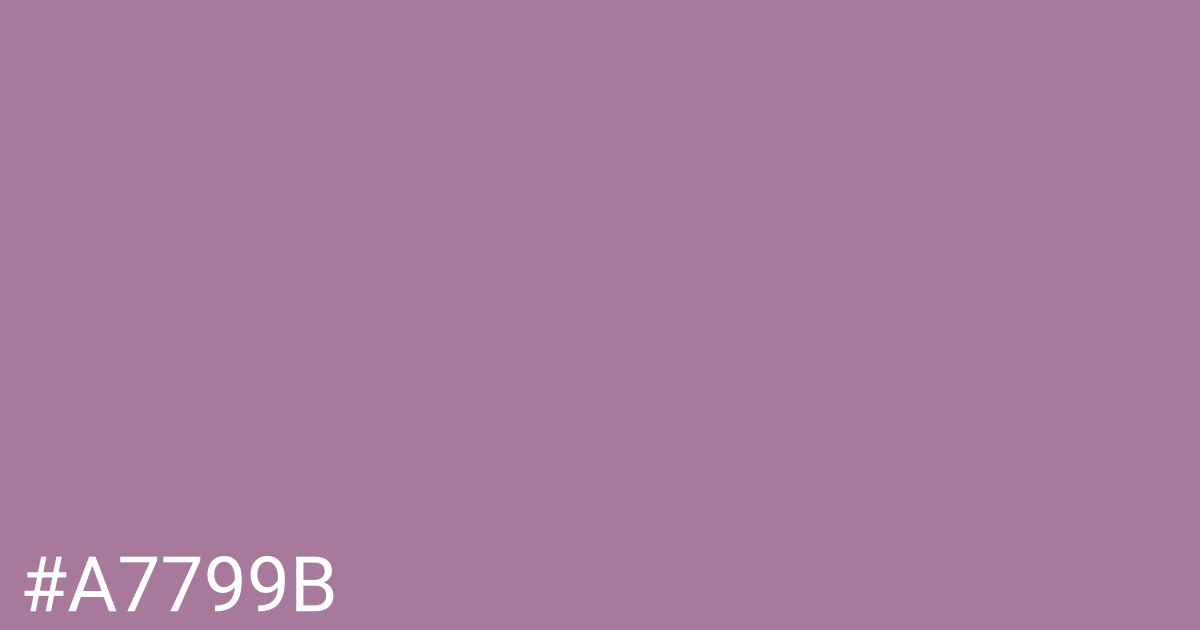 Hex color #a7799b graphic