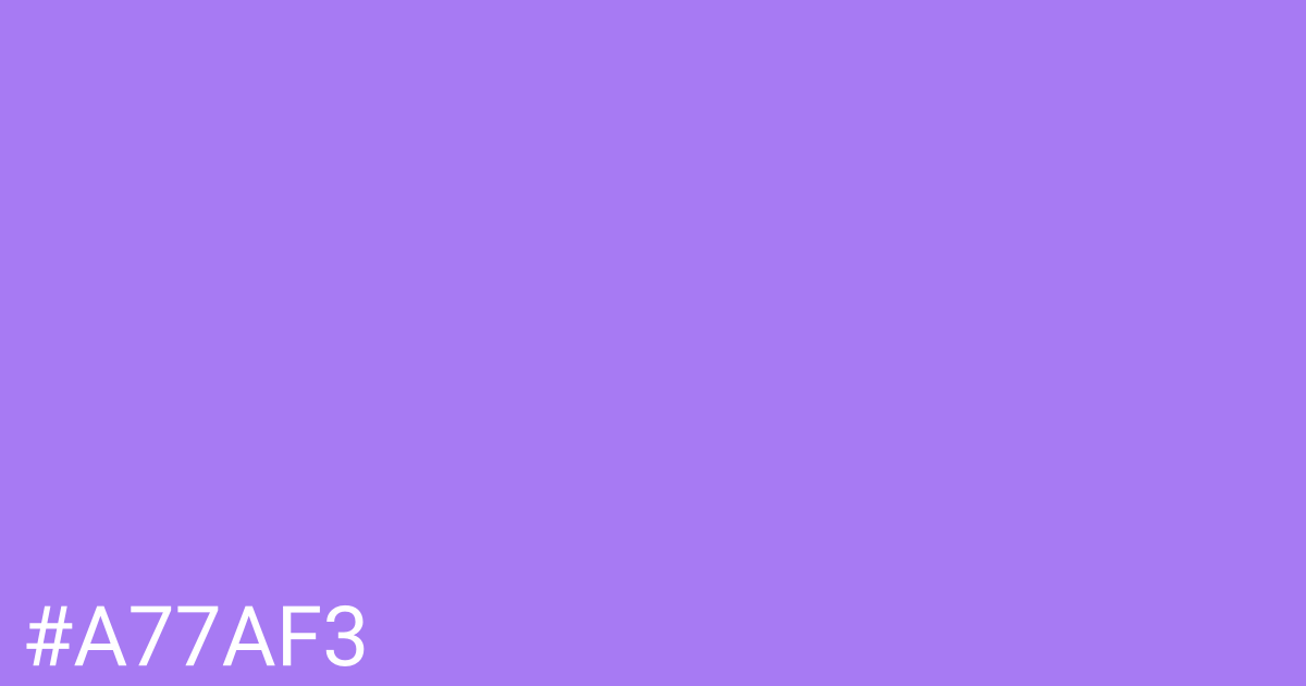 Hex color #a77af3 graphic