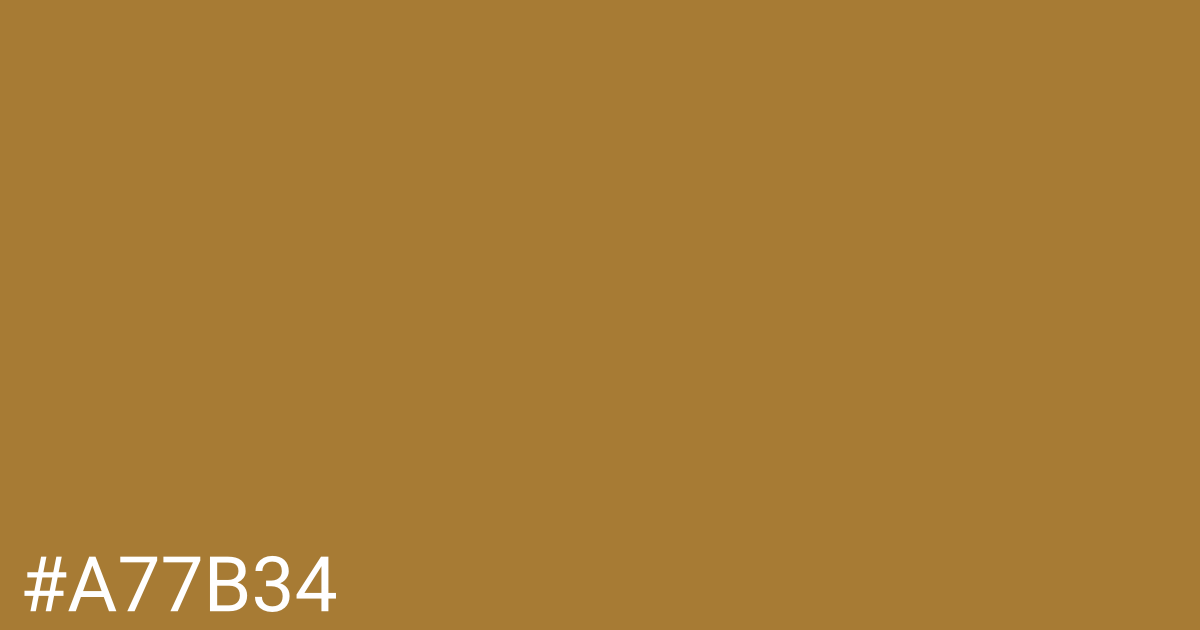 Hex color #a77b34 graphic