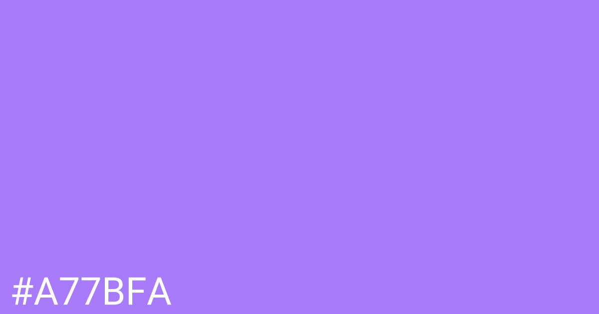 Hex color #a77bfa graphic