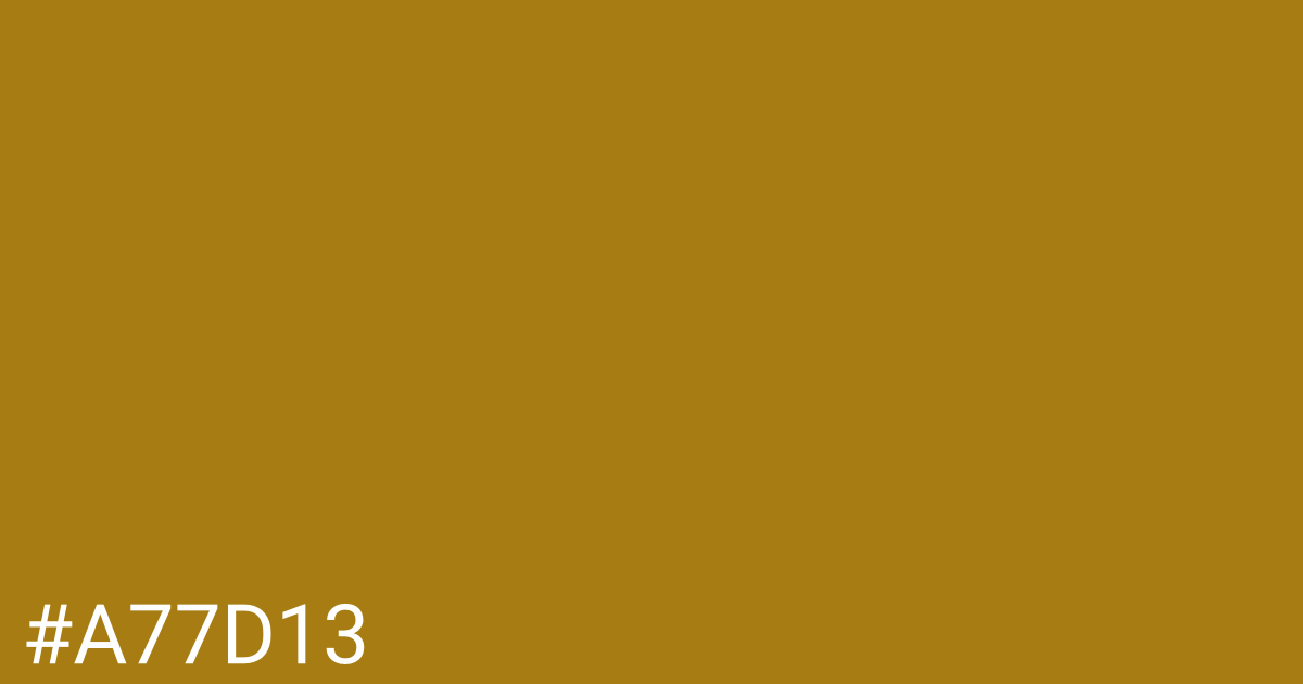 Hex color #a77d13 graphic