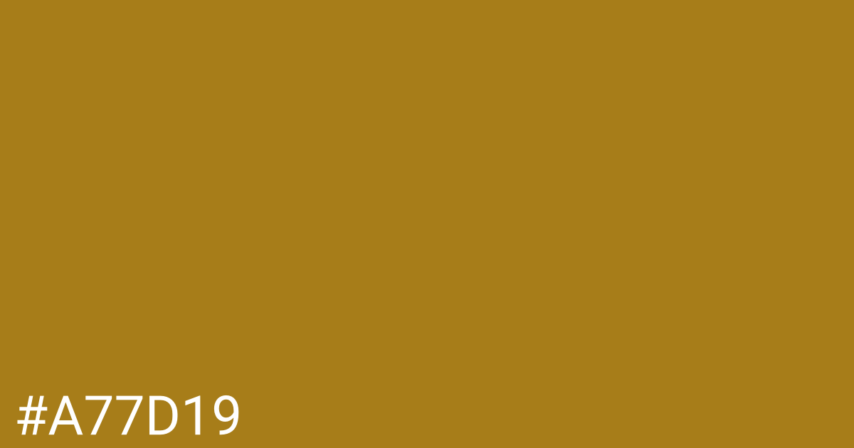 Hex color #a77d19 graphic