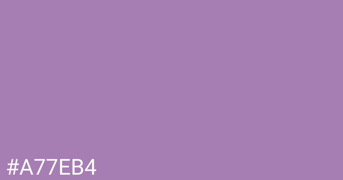 Hex color #a77eb4 graphic