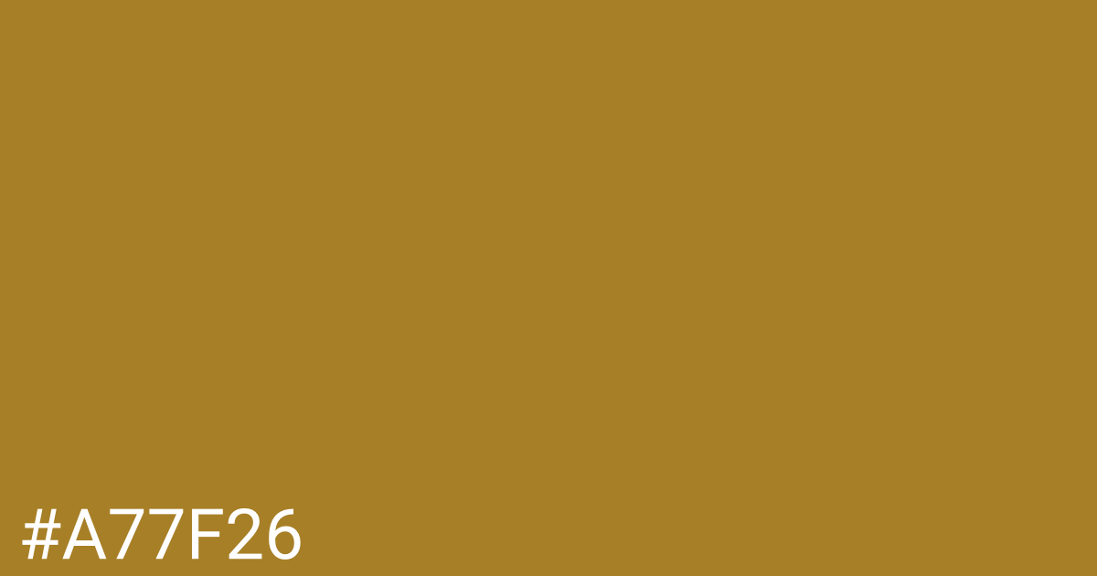 Hex color #a77f26 graphic