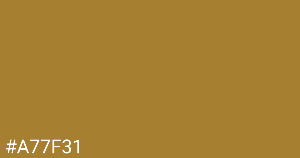 Hex color #a77f31 graphic