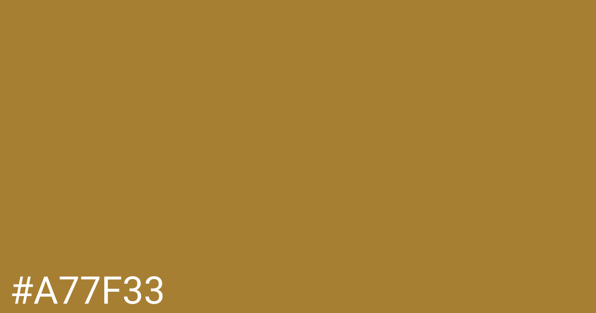 Hex color #a77f33 graphic