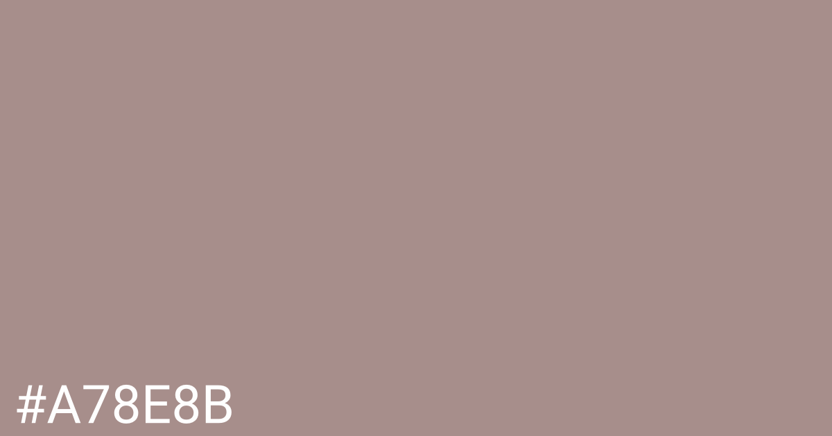 Hex color #a78e8b graphic