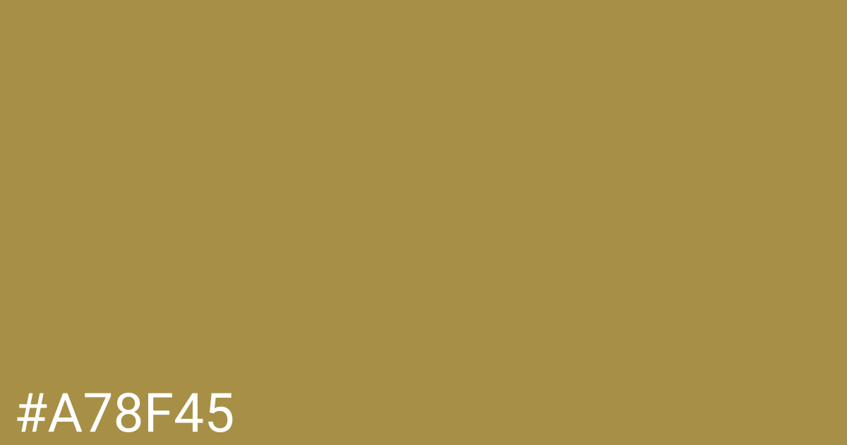 Hex color #a78f45 graphic