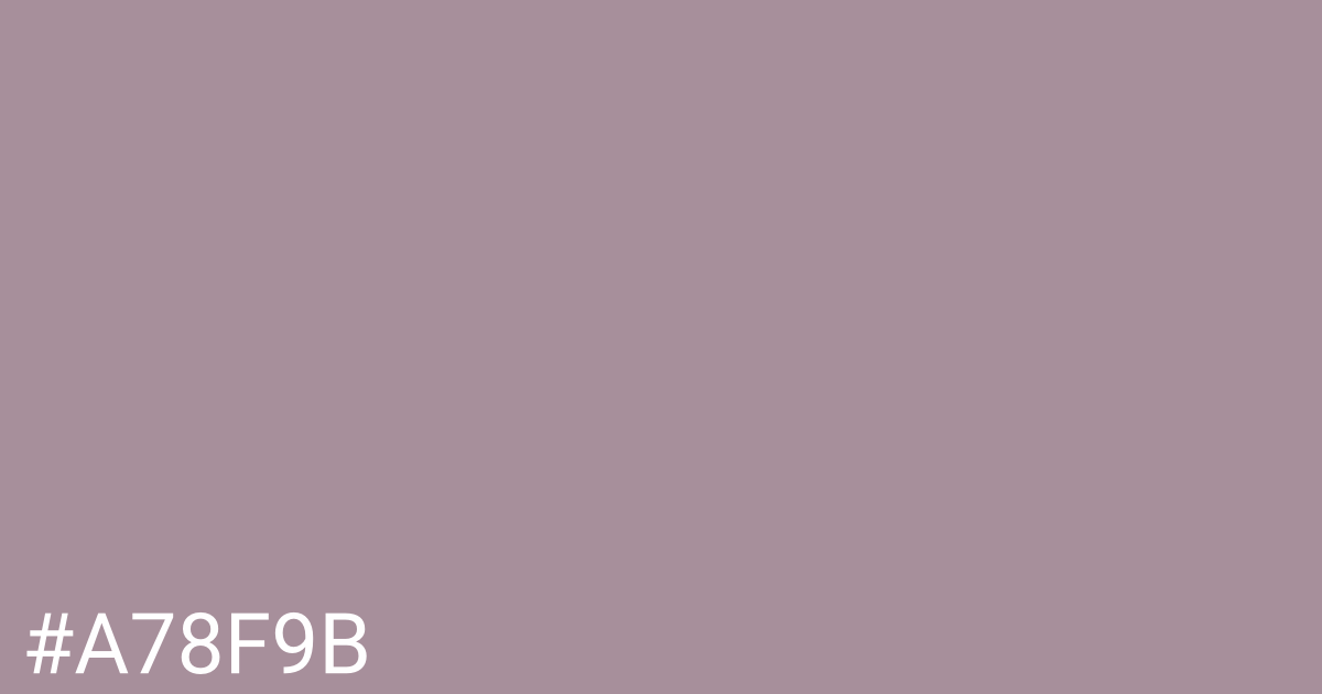 Hex color #a78f9b graphic