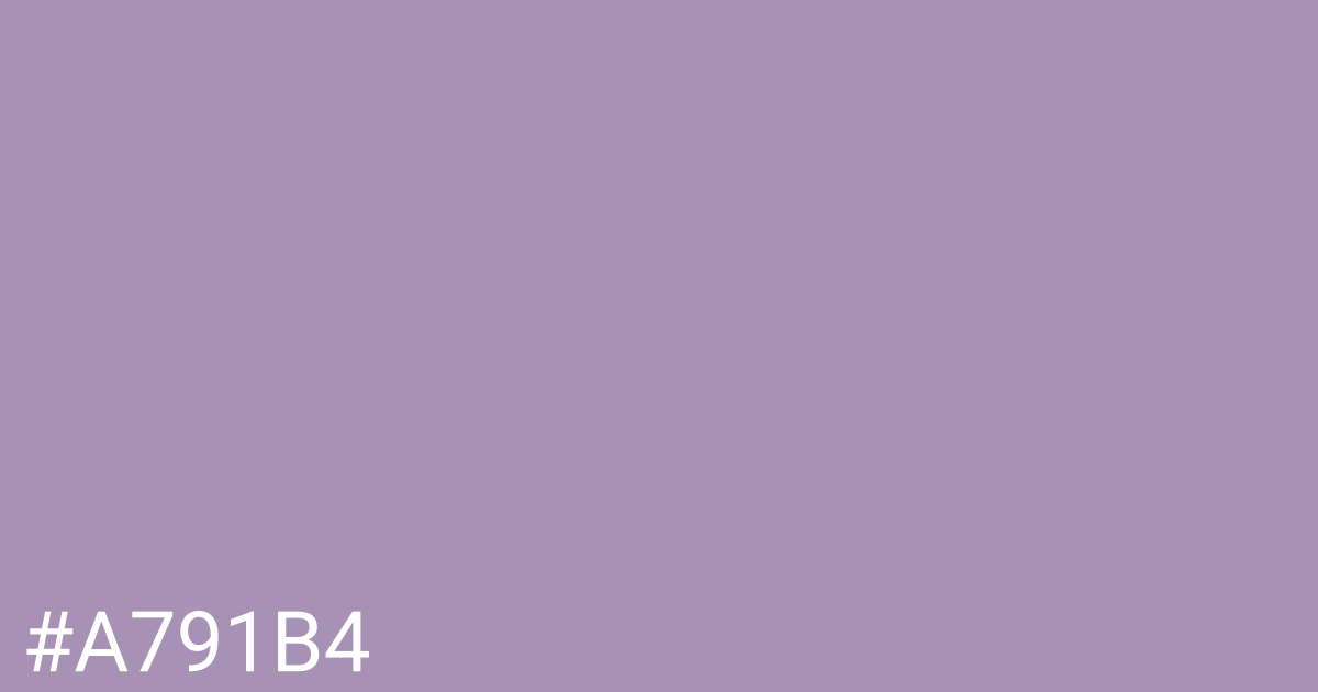 Hex color #a791b4 graphic