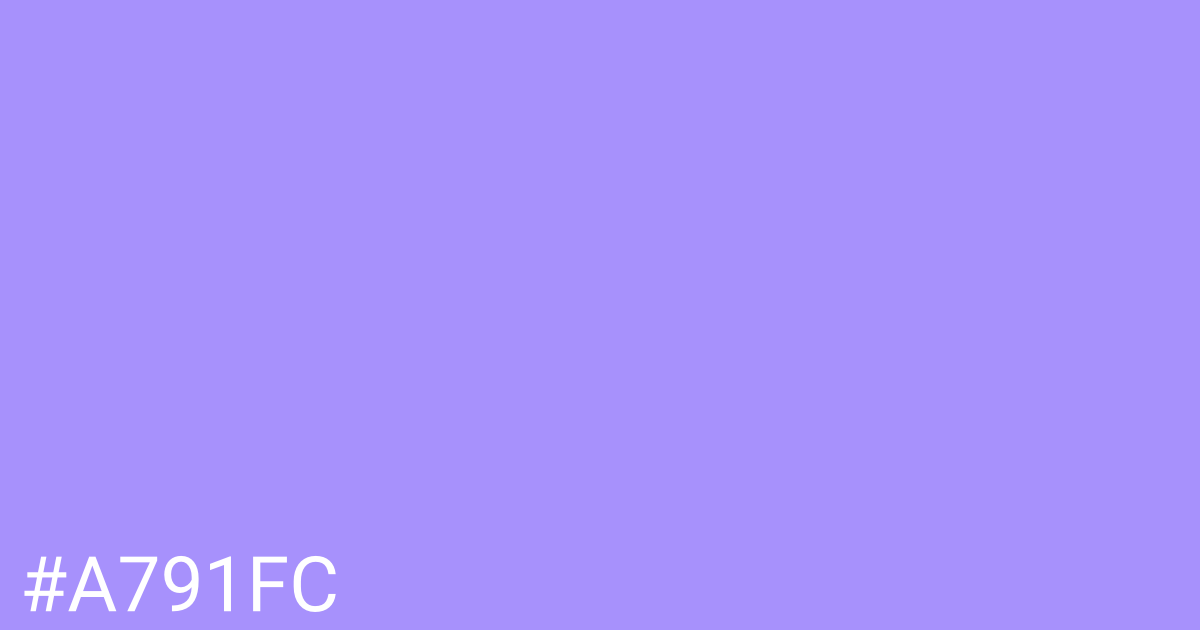 Hex color #a791fc graphic