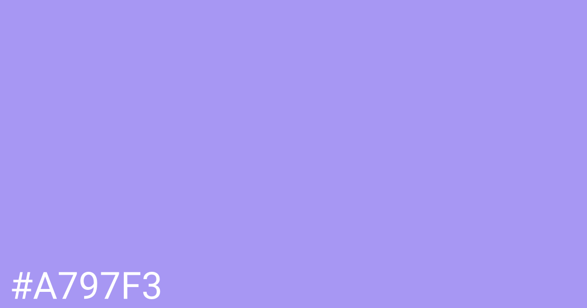 Hex color #a797f3 graphic