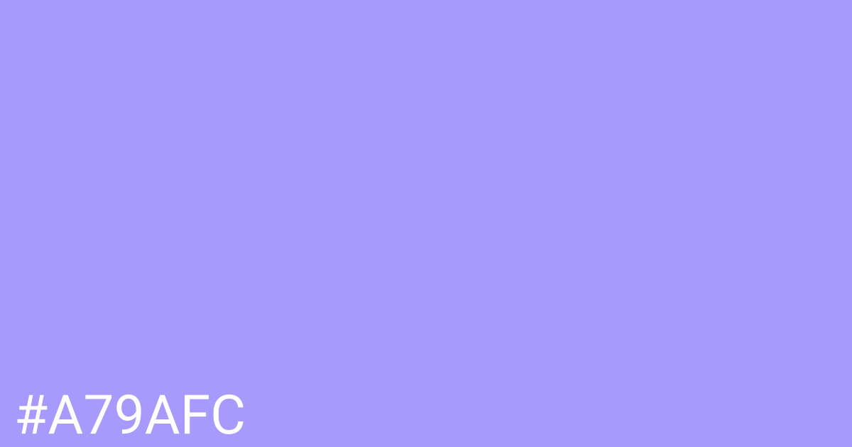 Hex color #a79afc graphic