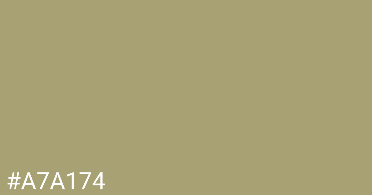 Hex color #a7a174 graphic