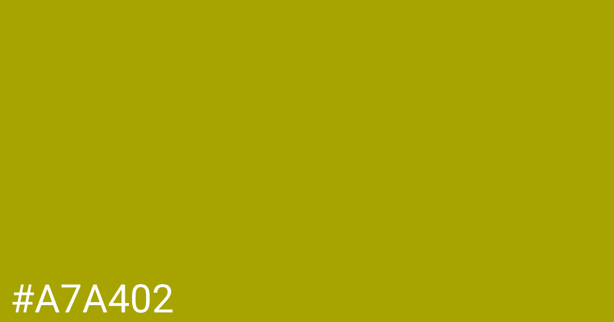 Hex color #a7a402 graphic