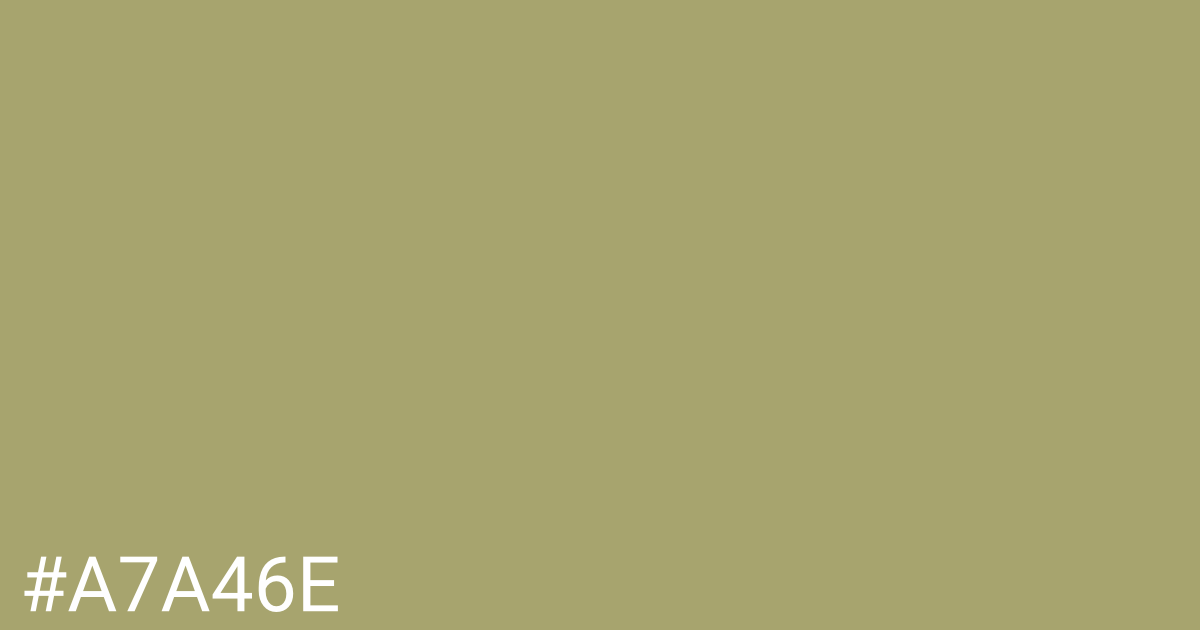 Hex color #a7a46e graphic