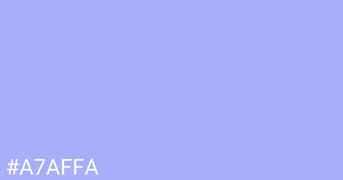 Hex color #a7affa graphic