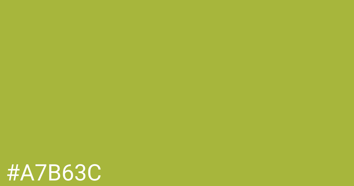 Hex color #a7b63c graphic