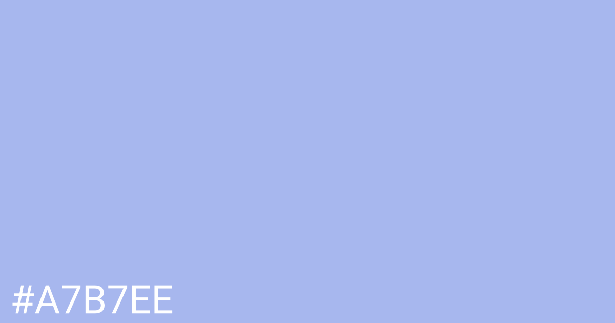 Hex color #a7b7ee graphic