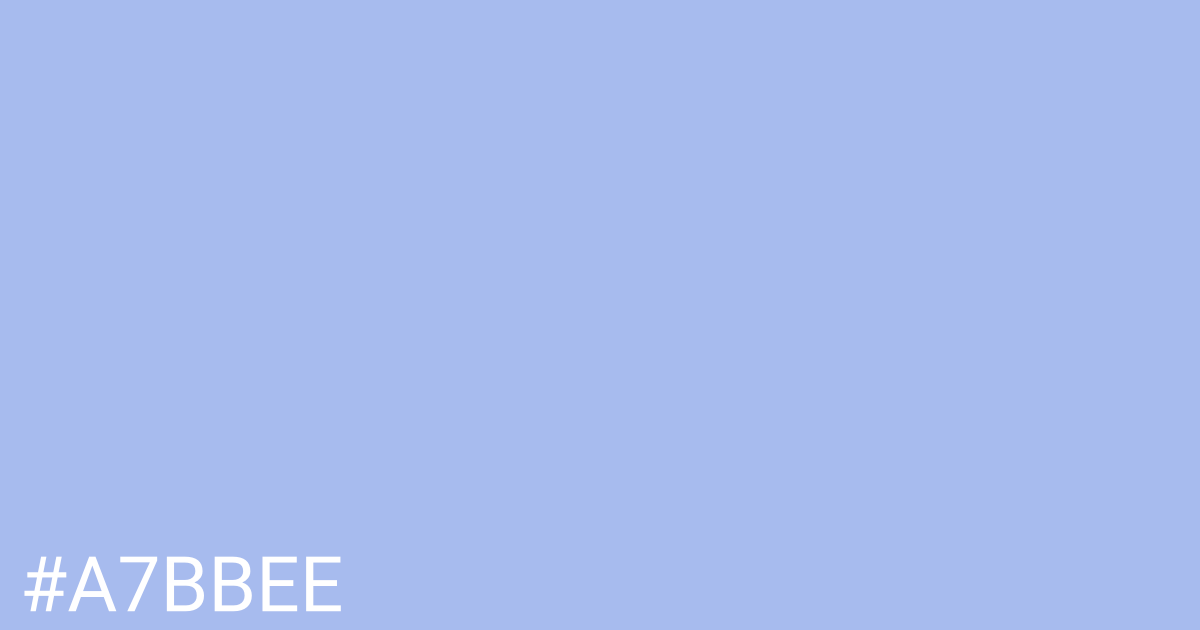 Hex color #a7bbee graphic
