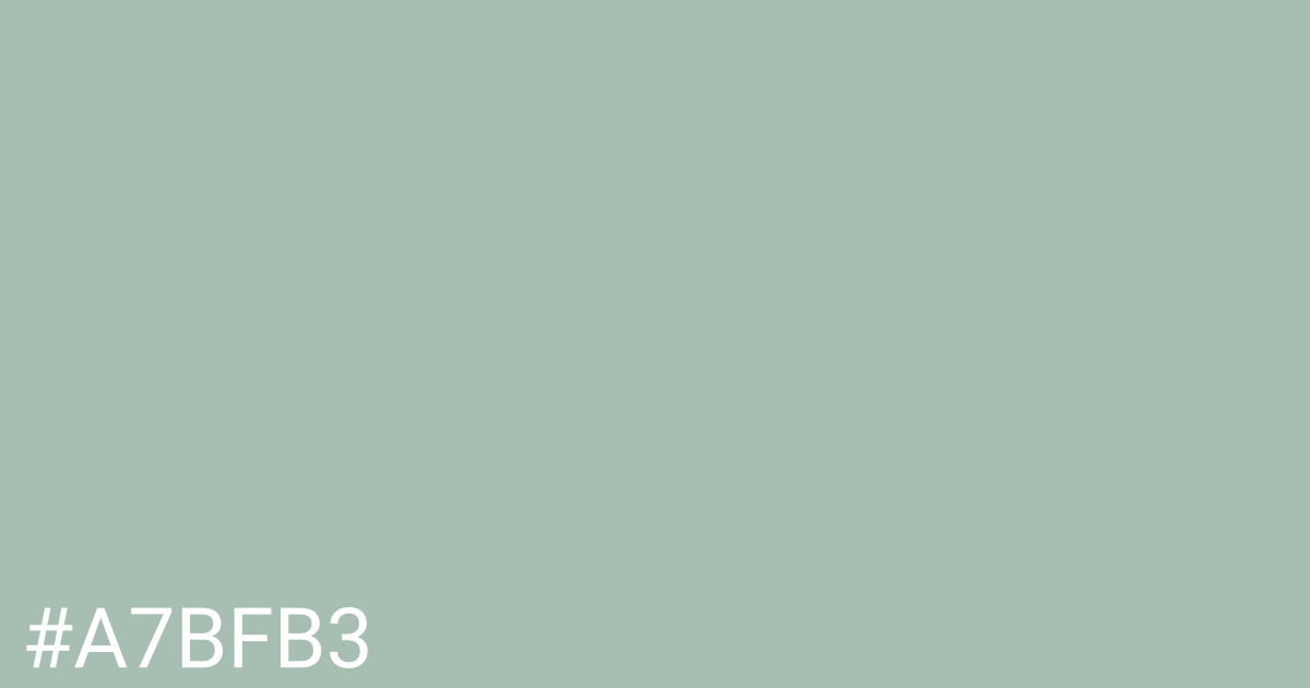 Hex color #a7bfb3 graphic