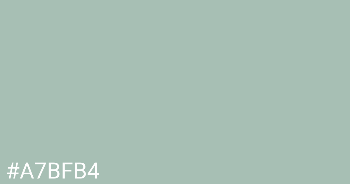 Hex color #a7bfb4 graphic