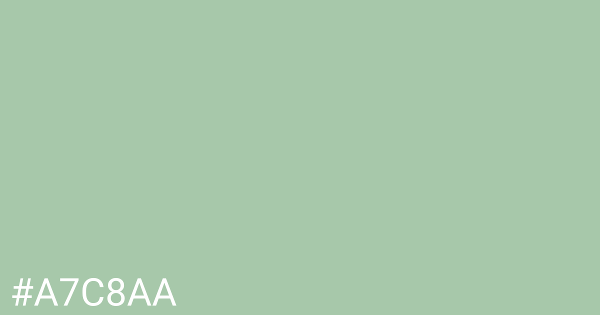 Hex color #a7c8aa graphic