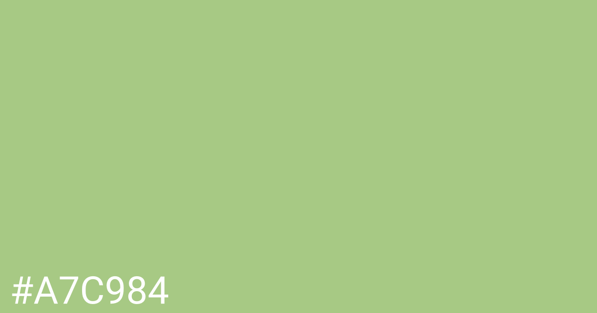 Hex color #a7c984 graphic