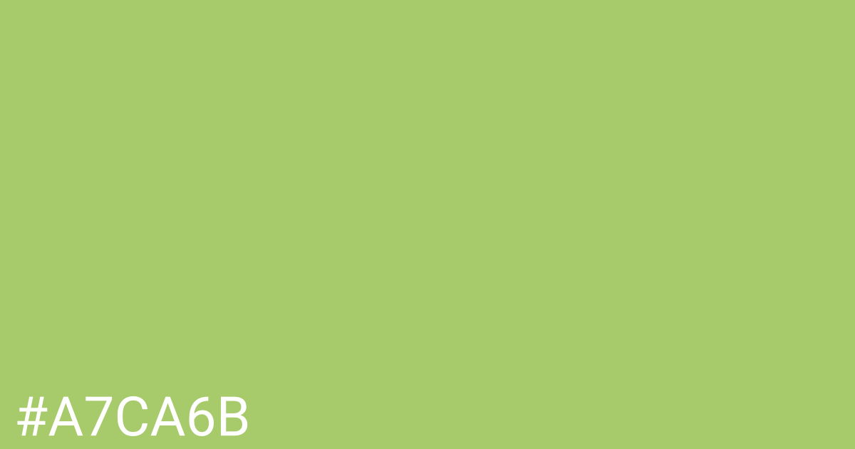 Hex color #a7ca6b graphic