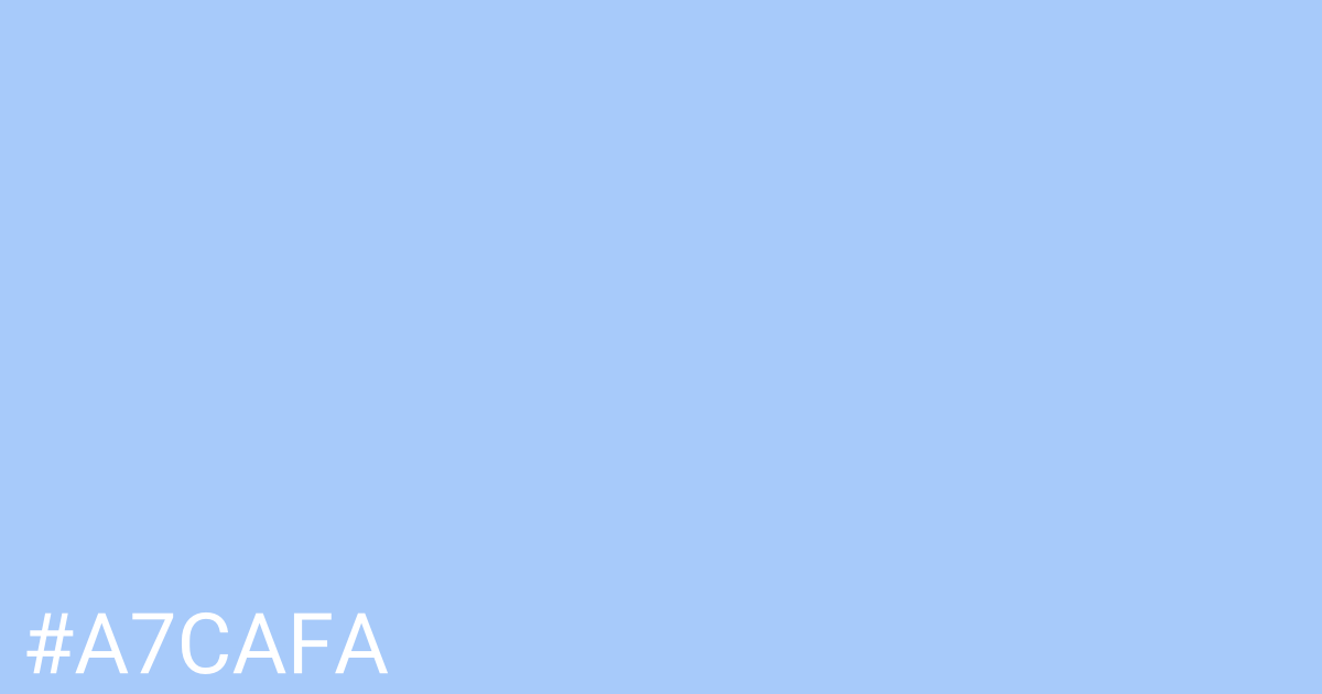 Hex color #a7cafa graphic