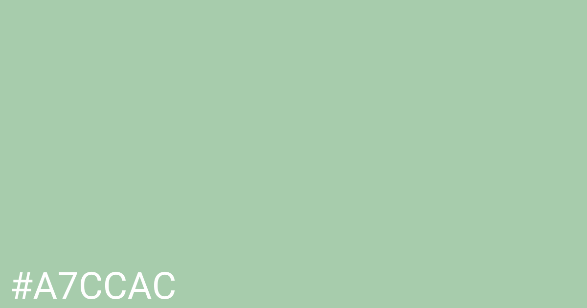 Hex color #a7ccac graphic