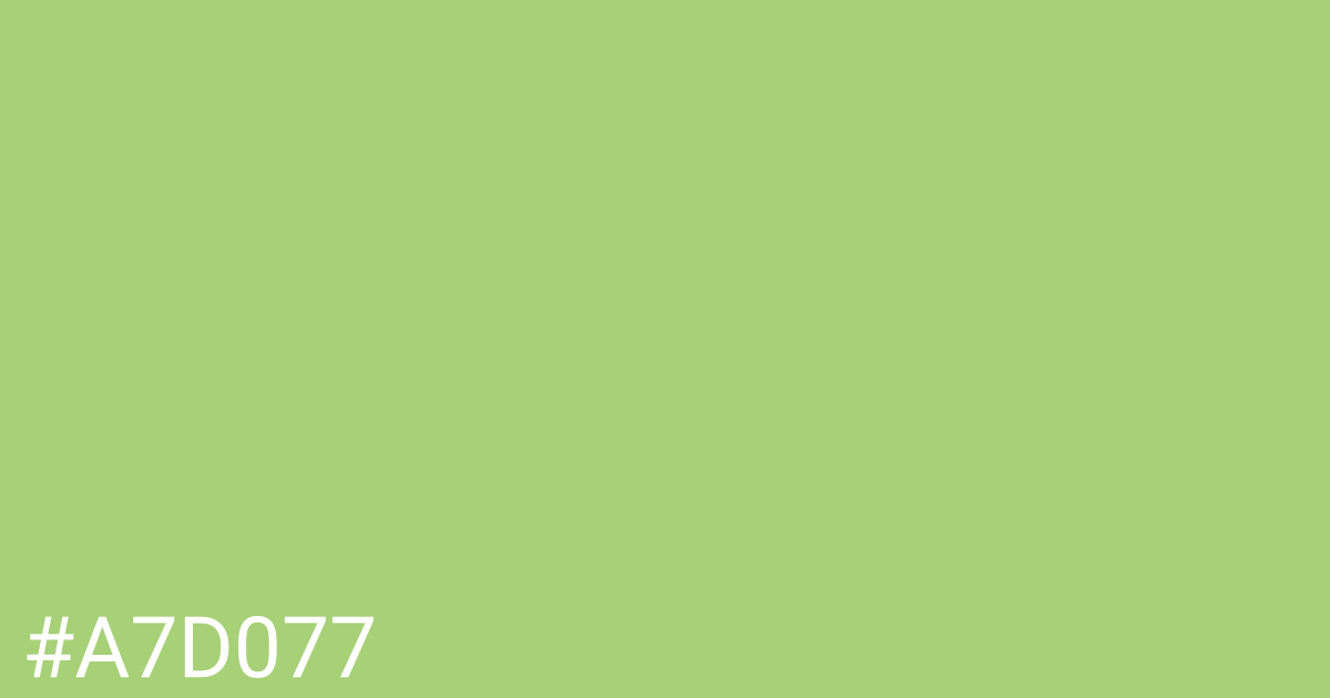 Hex color #a7d077 graphic