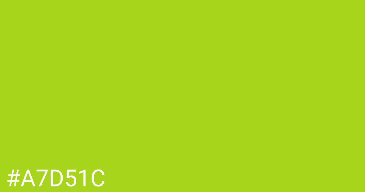 Hex color #a7d51c graphic