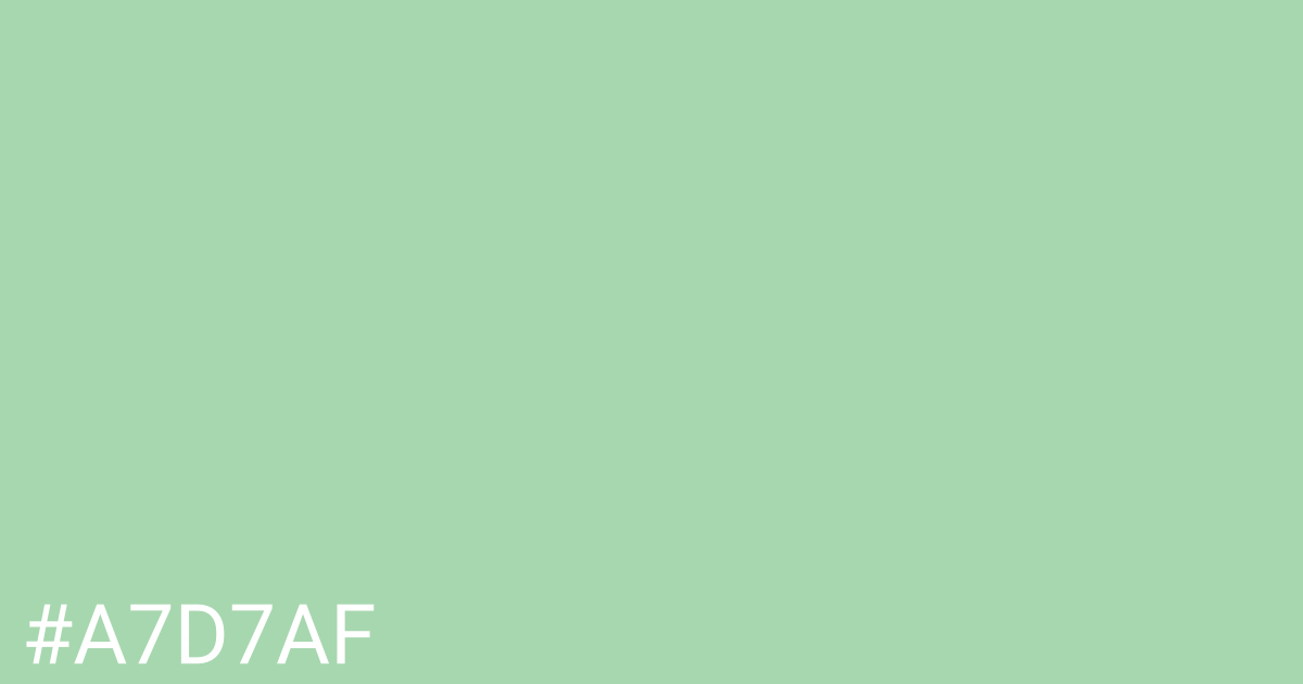 Hex color #a7d7af graphic