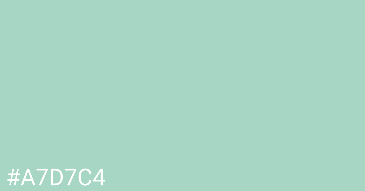 Hex color #a7d7c4 graphic