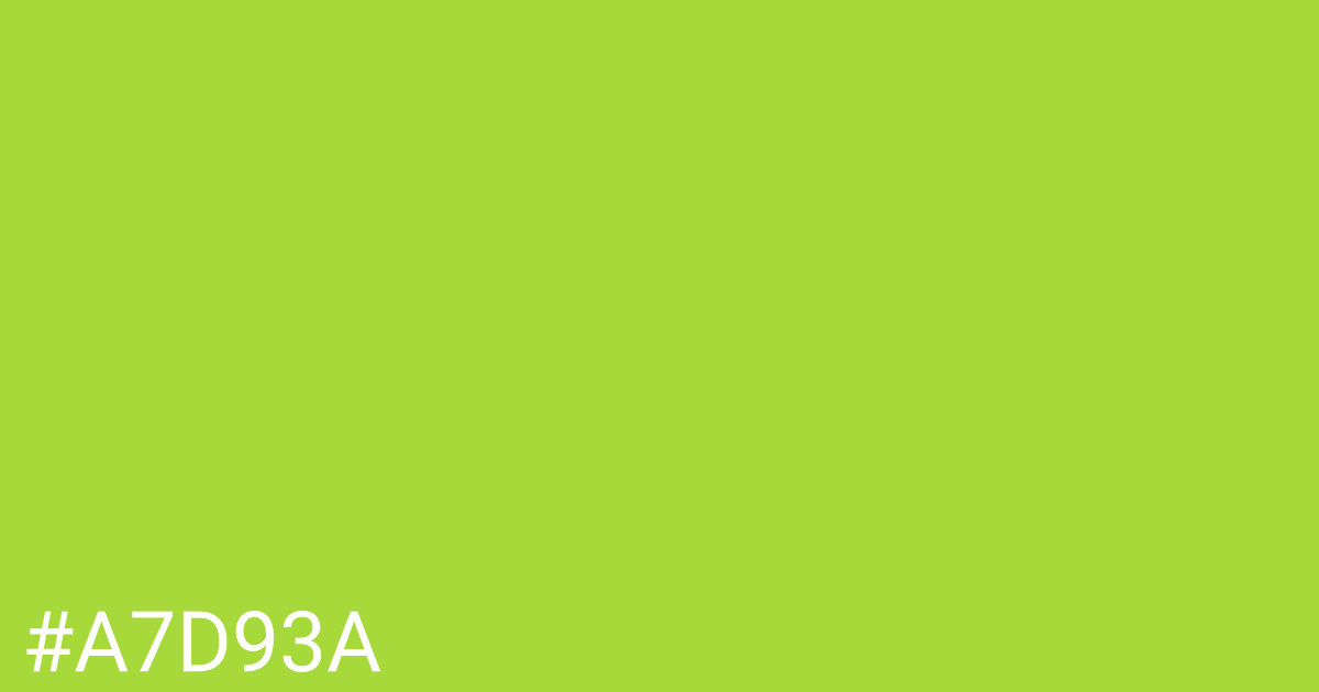 Hex color #a7d93a graphic