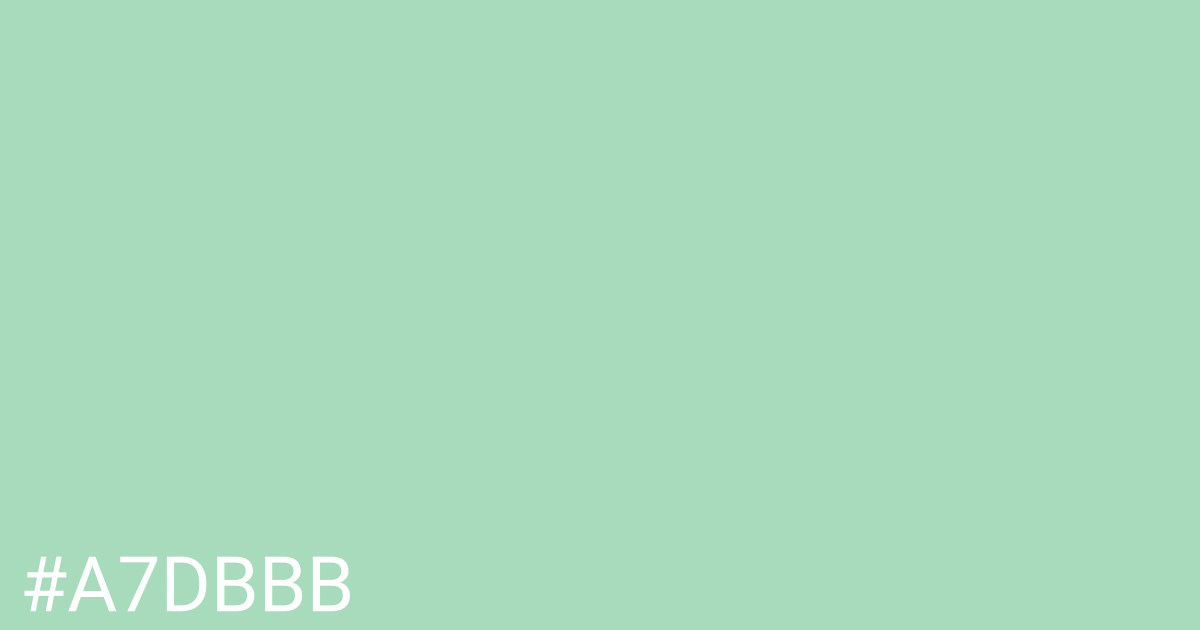 Hex color #a7dbbb graphic