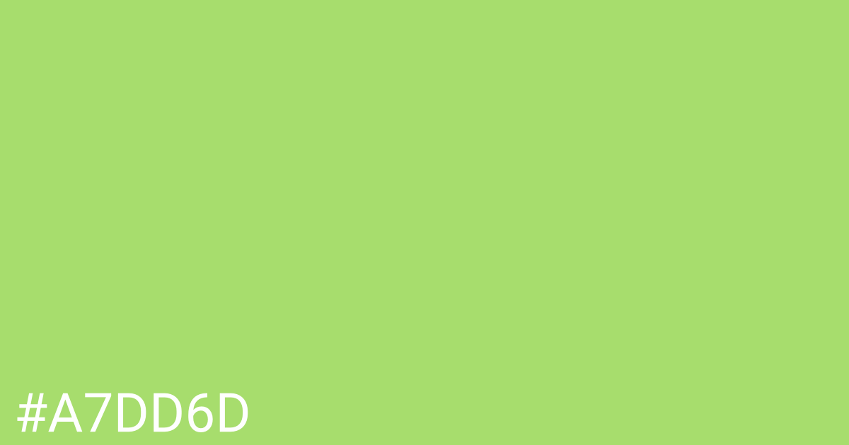 Hex color #a7dd6d graphic