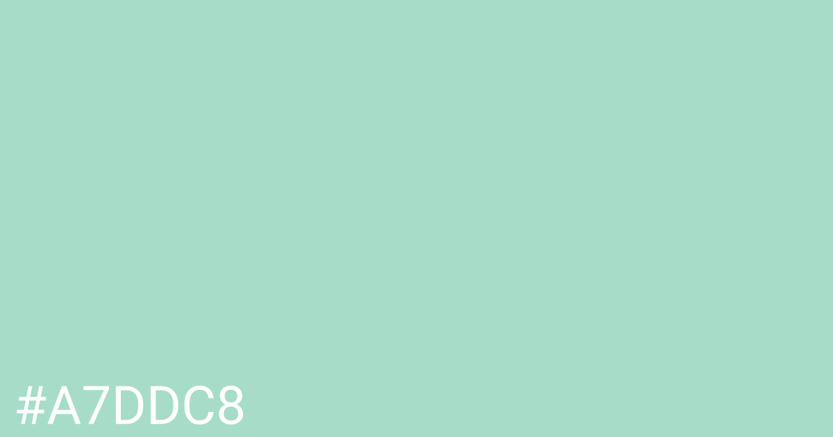 Hex color #a7ddc8 graphic