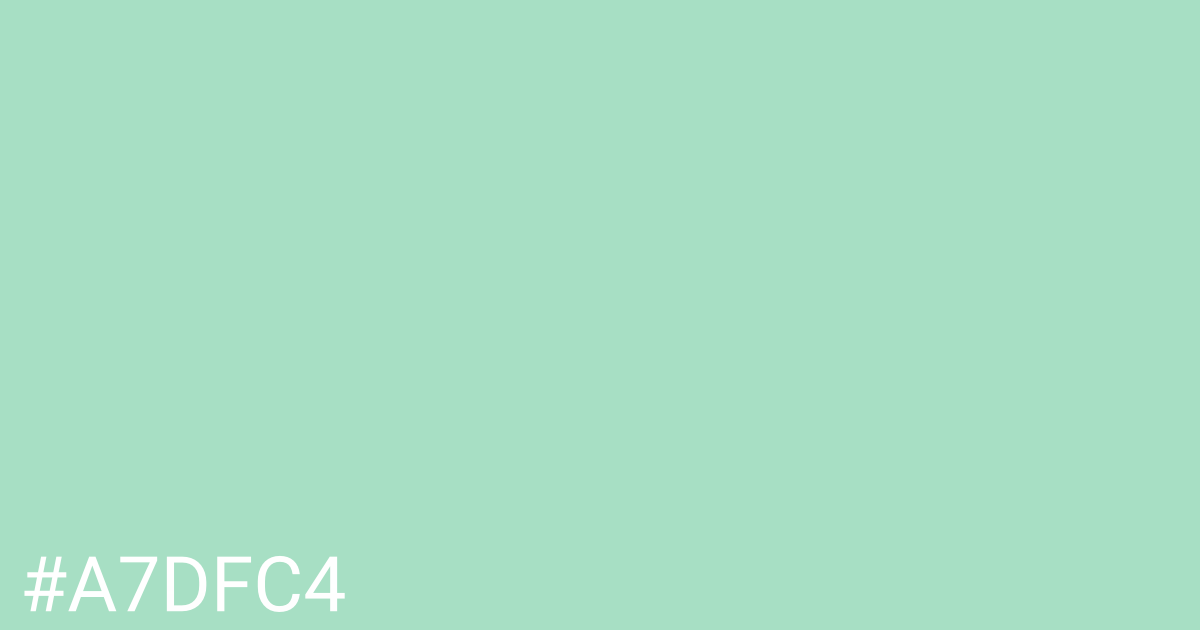 Hex color #a7dfc4 graphic