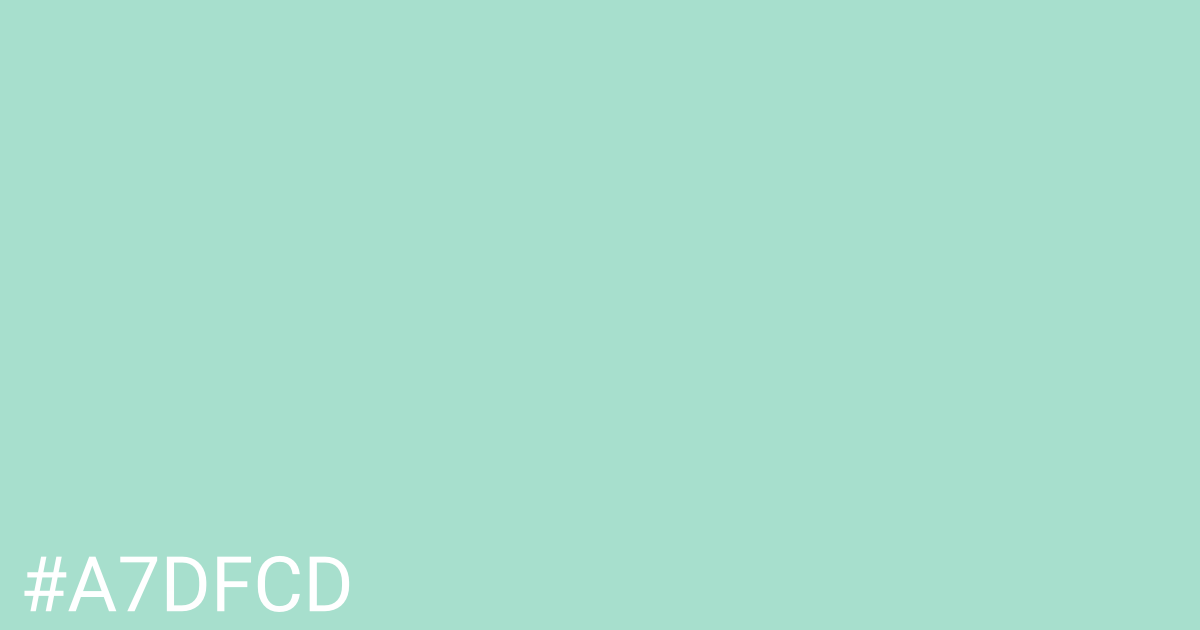 Hex color #a7dfcd graphic