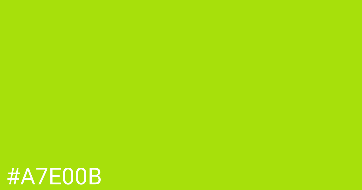 Hex color #a7e00b graphic