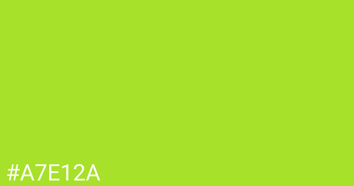Hex color #a7e12a graphic