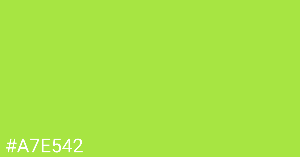 Hex color #a7e542 graphic