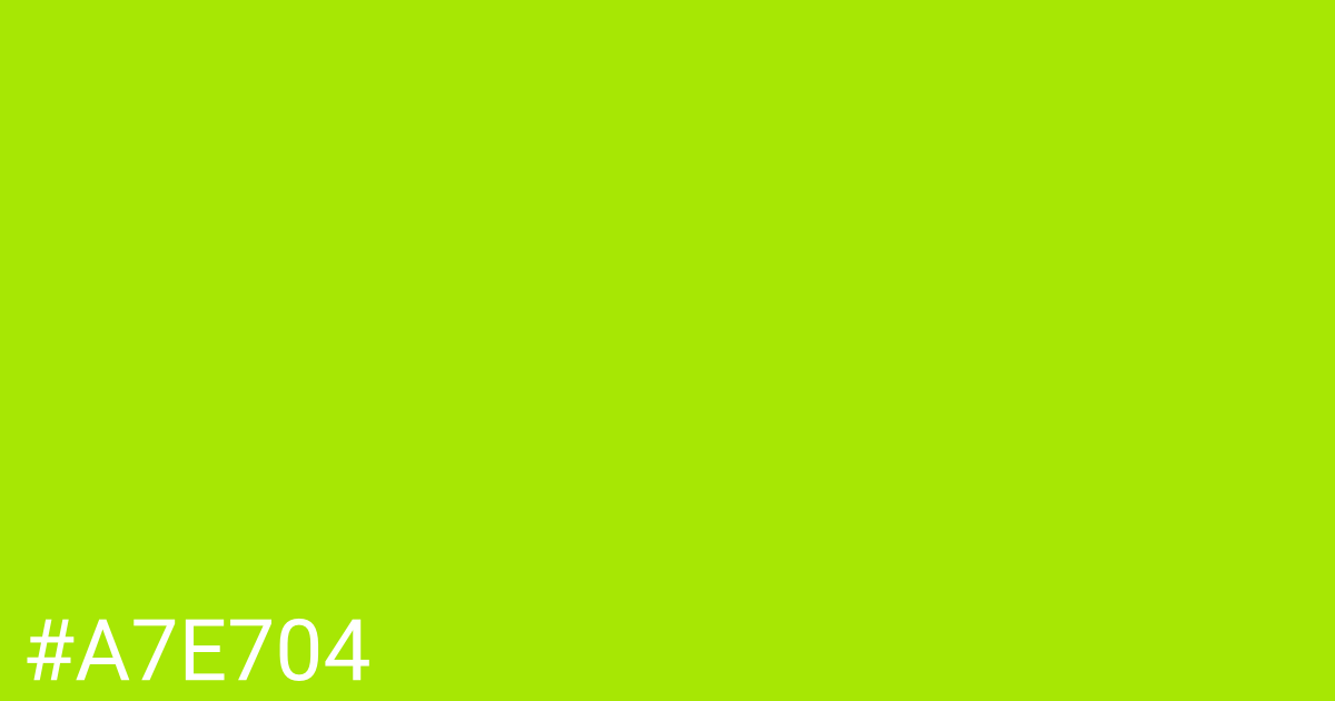 Hex color #a7e704 graphic